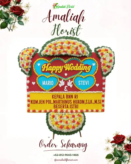 Papan Bunga Pernikahan Dokiri